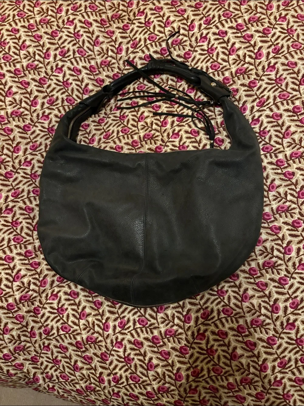 Soft Black Leather Hobo Bag with Comfortable Shoulder Strap